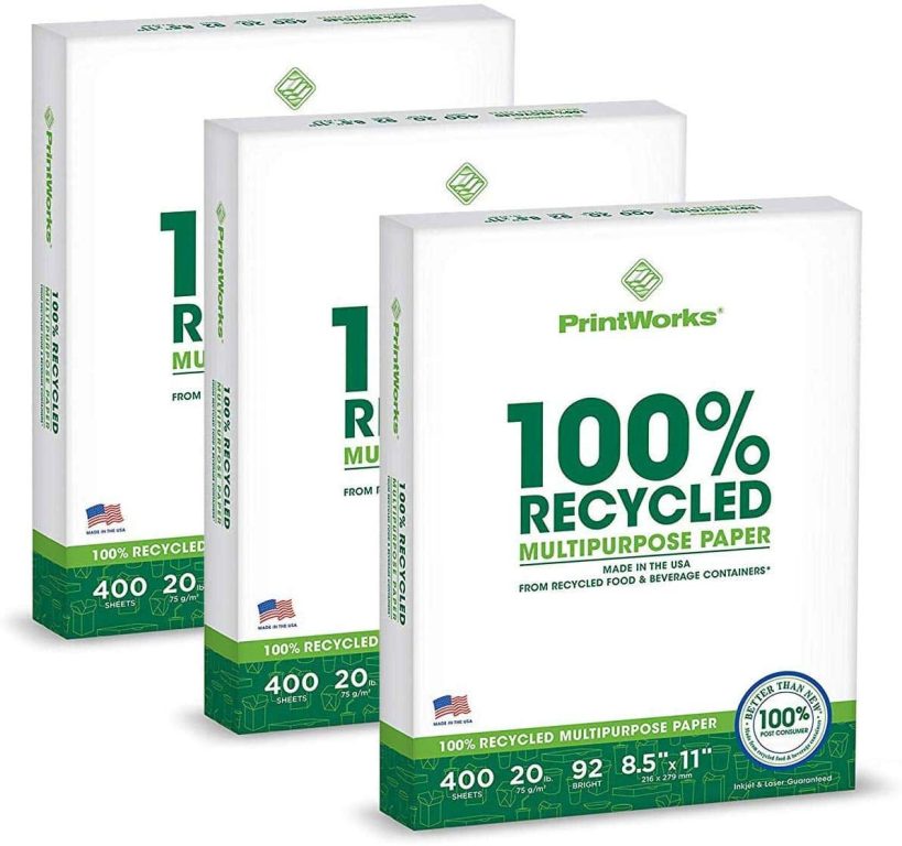 Papel reciclado vs papel normal